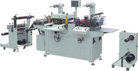 Rtmq-320 Auto Flat Bed Adhesive Label Sticker Paper Roll to Roll Kiss Die Cutting Machine with Hot Stamping/Punching/Laminating
